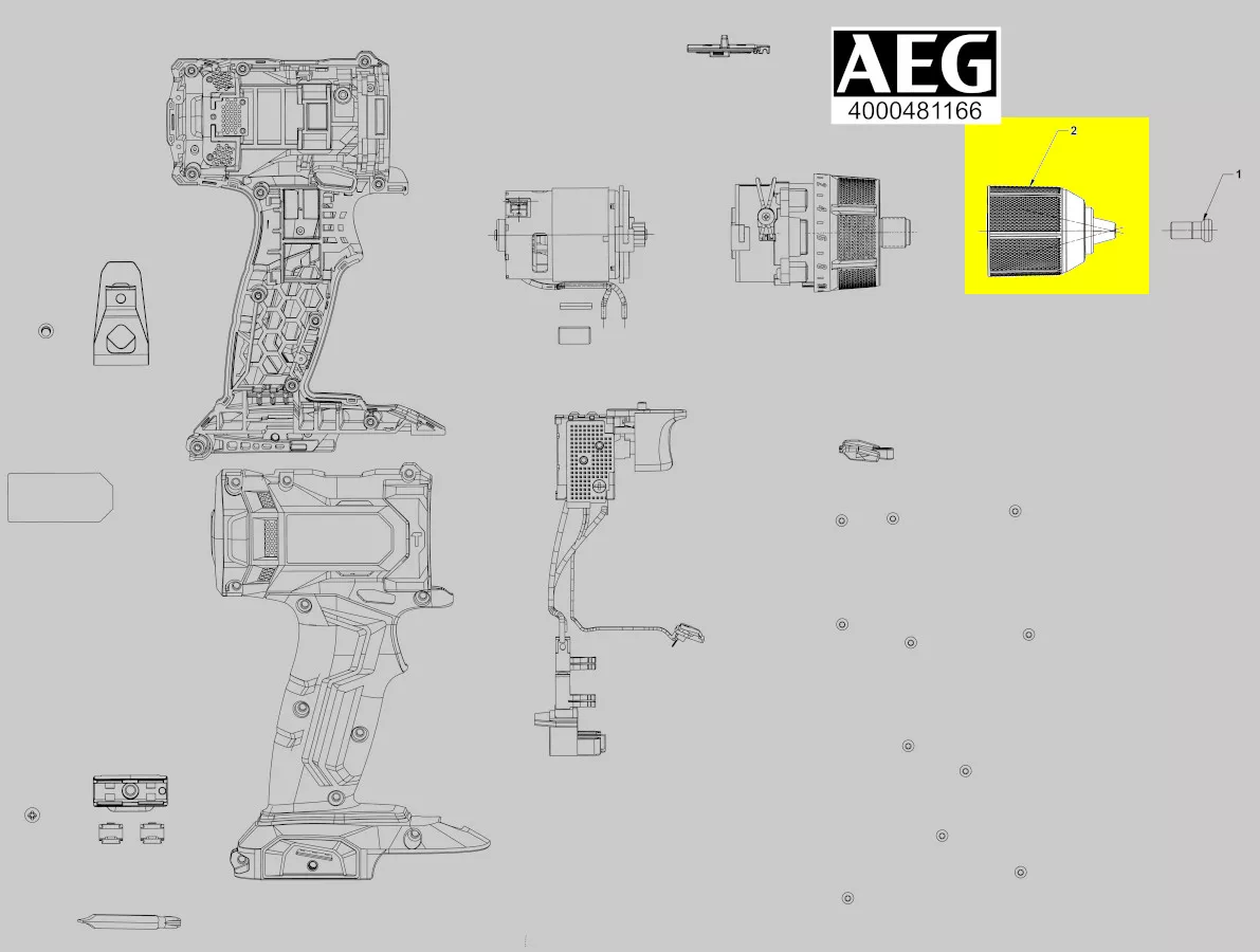 Mandrin réf. 4931479526 AEG